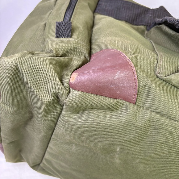 ORVIS Large Canvas Leather Duffel Duffle Bag *flaw* - Picture 11 of 16